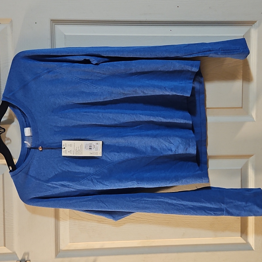 CALIA Seamless Race Length Long Sleeve Tee: BLUE: NEW WITH TAGS: SIZE XL